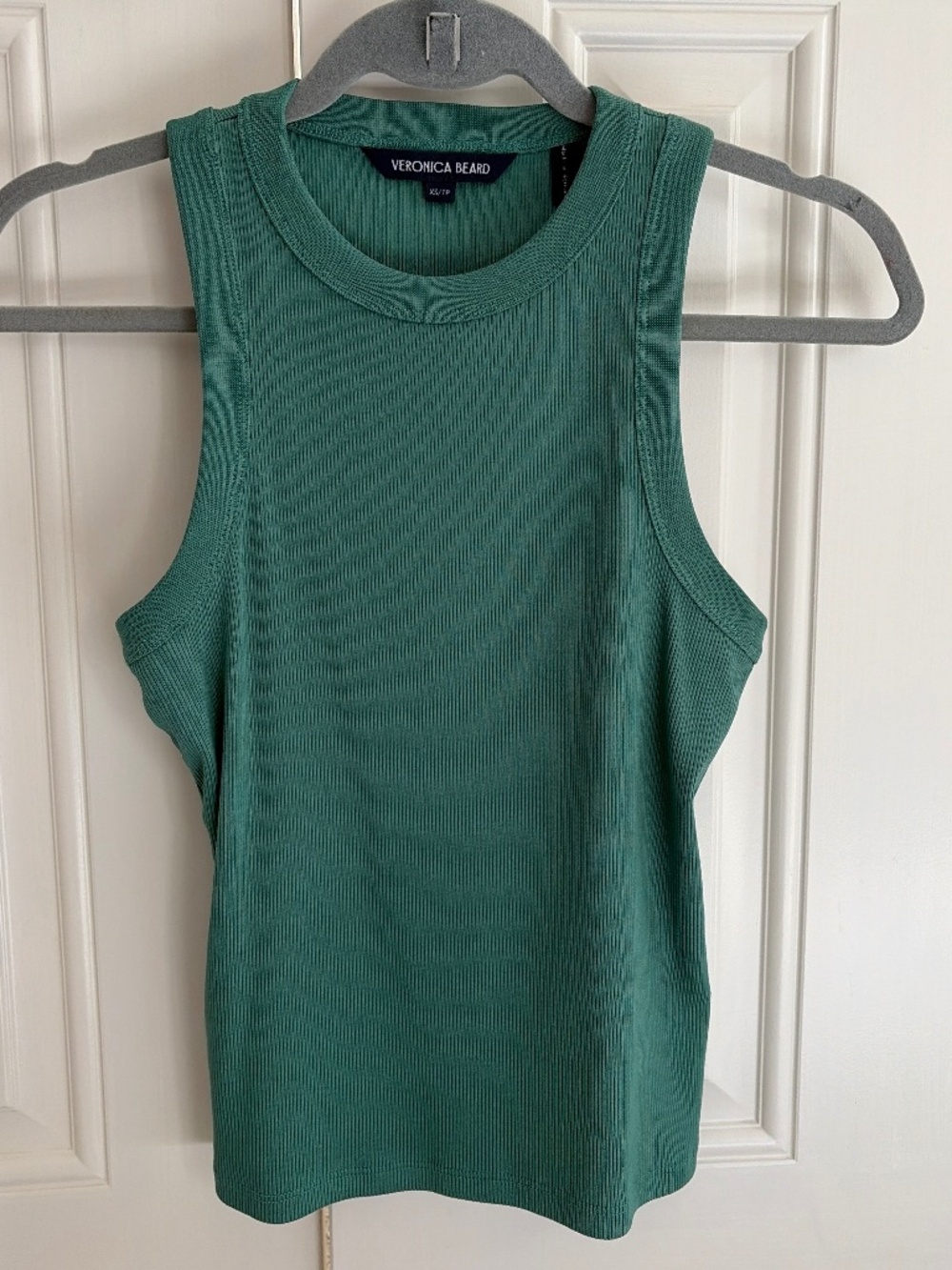 Veronica Beard Jordyn cropped tank, Clover, size XS